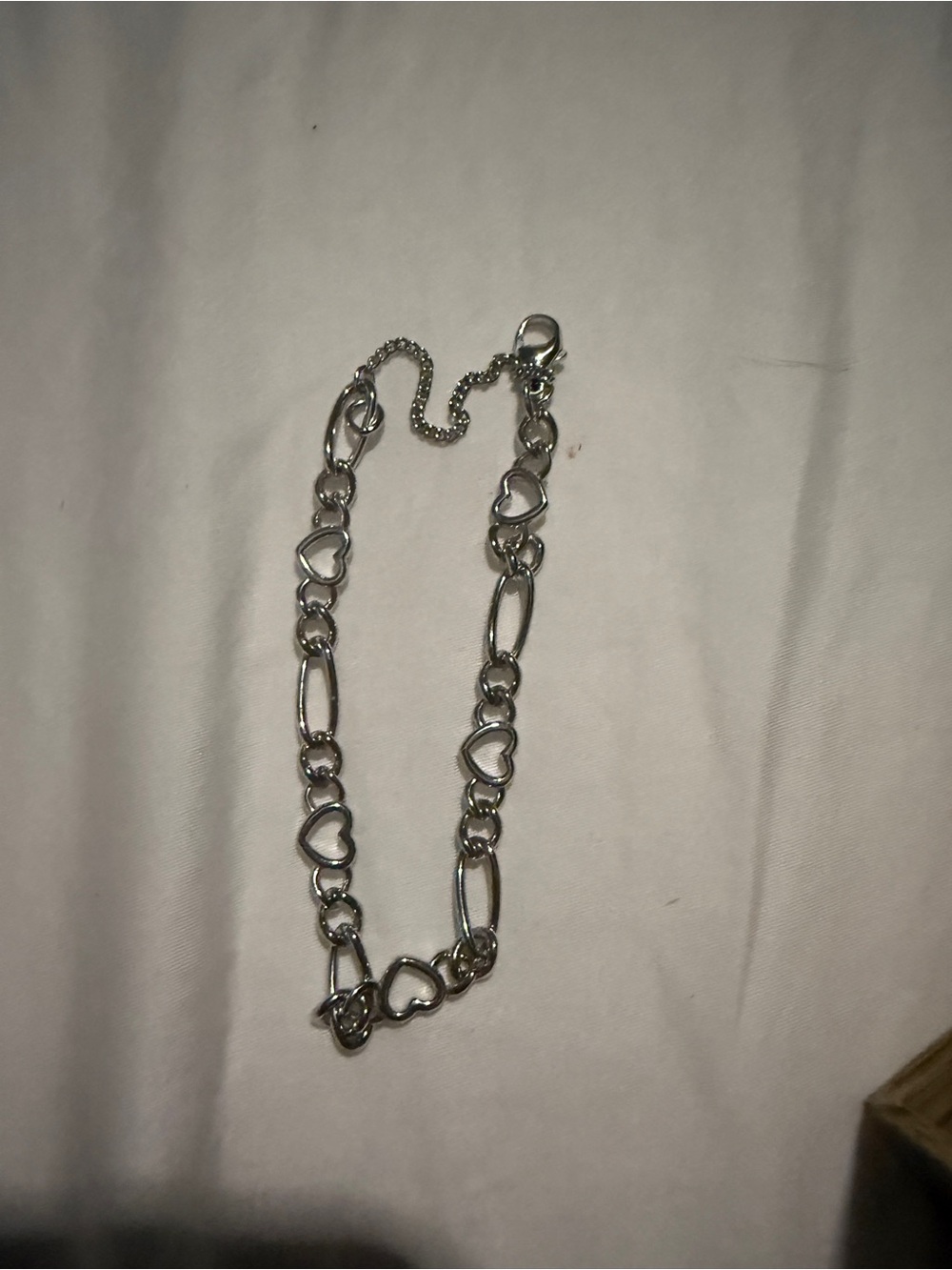 Silver Heart Link Bracelet - Women Jewelry